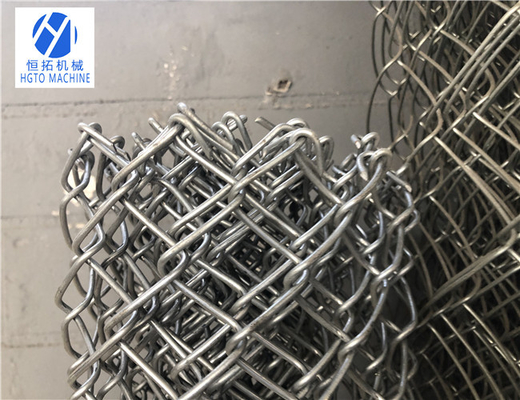 Galvanizli Otomatik Elmas Örgü Makinesi, Yanmaz Çok Sahne Zincirli Çit Makinesi