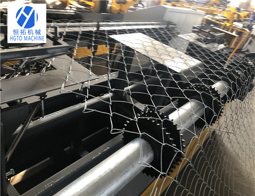 Galvanizli Otomatik Elmas Örgü Makinesi, Yanmaz Çok Sahne Zincirli Çit Makinesi