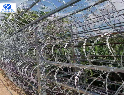 Concertina Dikenli Jiletli Tel Yapma Makinesi Galvanizli Otomatik